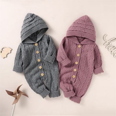 AUTUMN Knitted Hooded Jumpsuit
