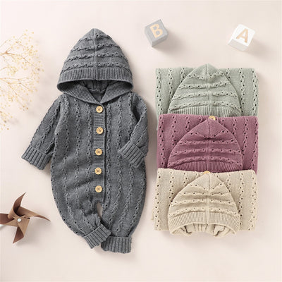 AUTUMN Knitted Hooded Jumpsuit