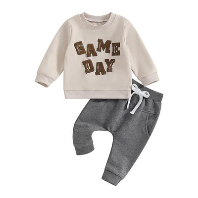 GAME DAY Gray Joggers Outfit