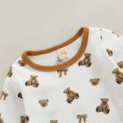TEDDY BEAR Waffle Knit Outfit