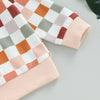 PASTEL CHECKERS Waffle Knit Outfit