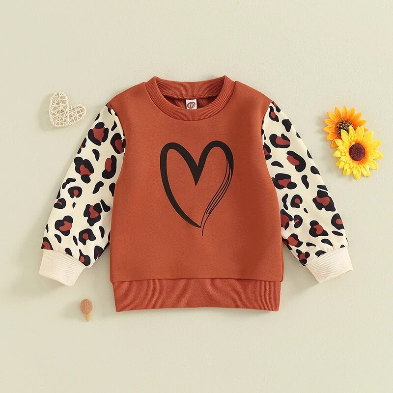 Leopard Heart Sweatshirt