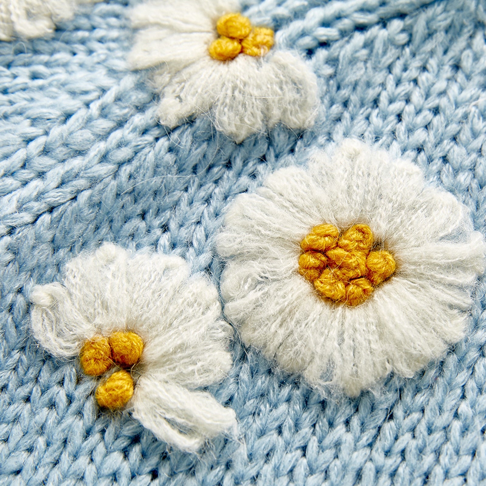 Daisy Cardigan for Women Long Sleeve V Neck Floral Print