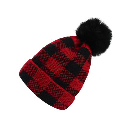PLAID Knitted Matching Beanies