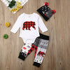 BABY BEAR Patchwork Outfit with Beanie