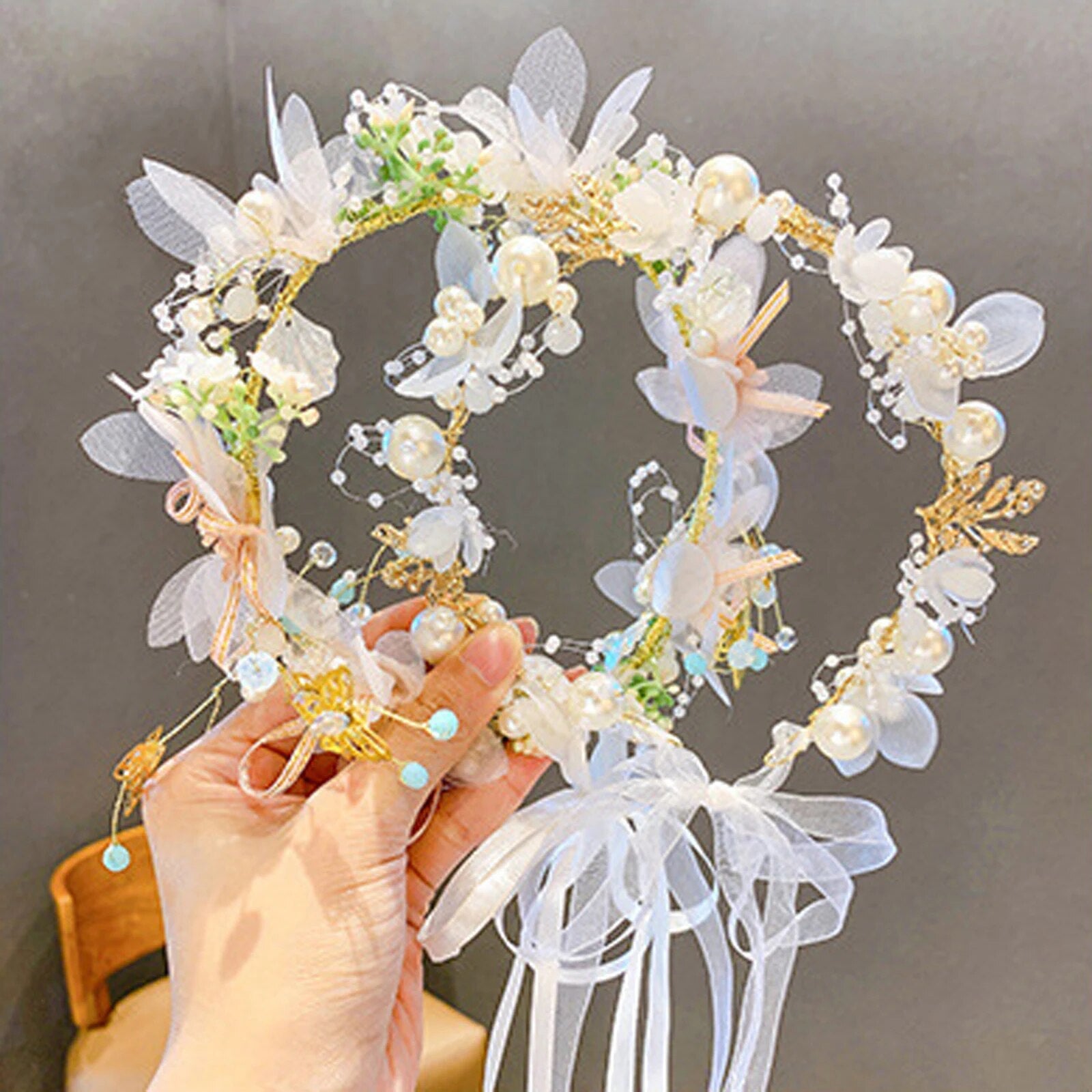 FLOWERS & PEARLS Wreath