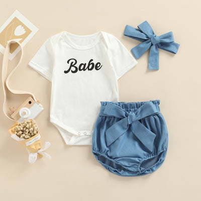 BABE Blue Outfit with Headband