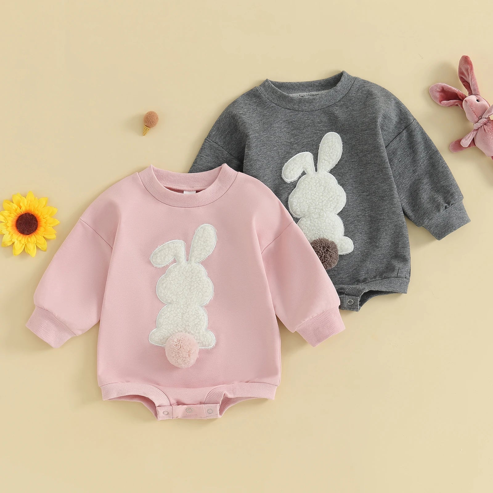 BUNNY Plush Long-Sleeve Onesie