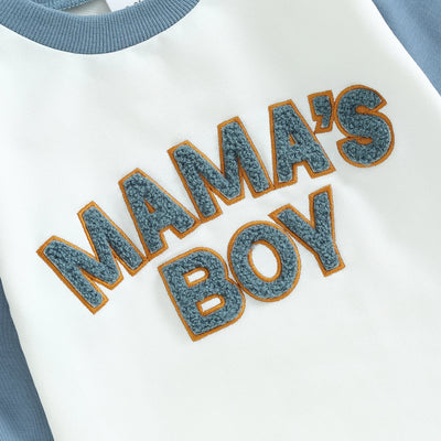 MAMA'S BOY Plush Long-Sleeve Onesie