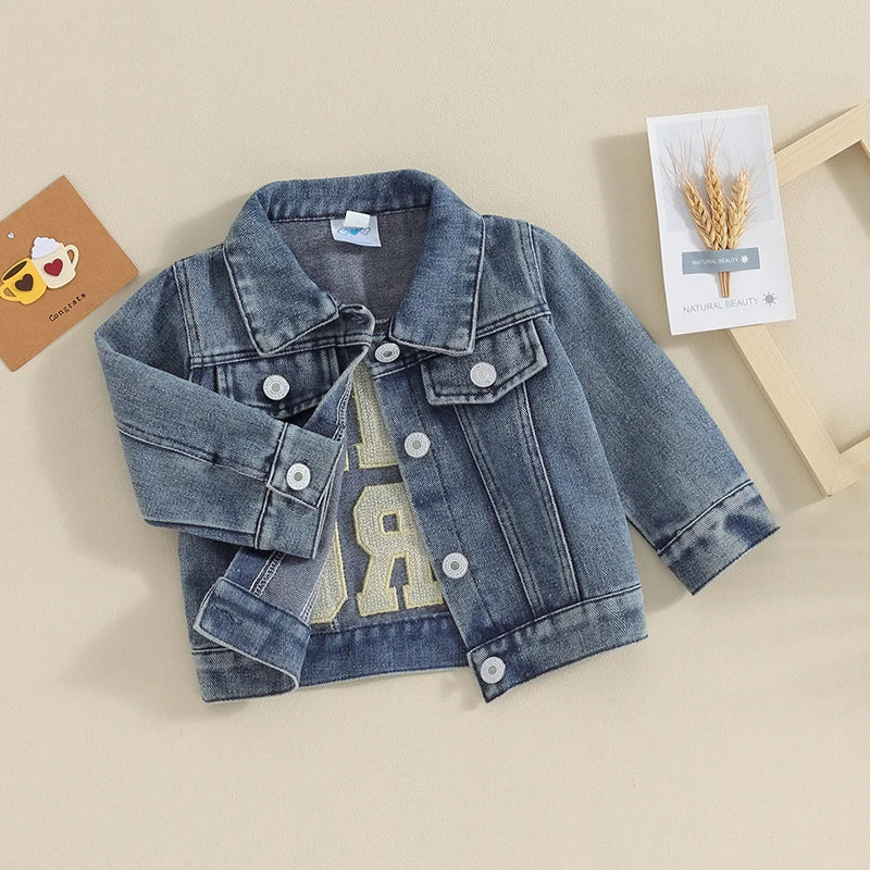 Formal Dress With Denim Jacket Pre Order The Fam Denim Jacket Lil Bro Neutral 0-3 Months Formal Dress With Denim Jacket Pre Order The Fam Denim Jacket Lil Bro Neutral 0-3 Months