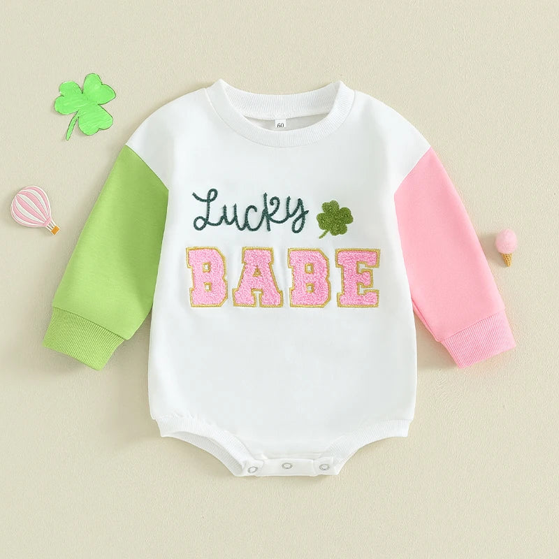 LUCKY BABE Long-Sleeve Onesie