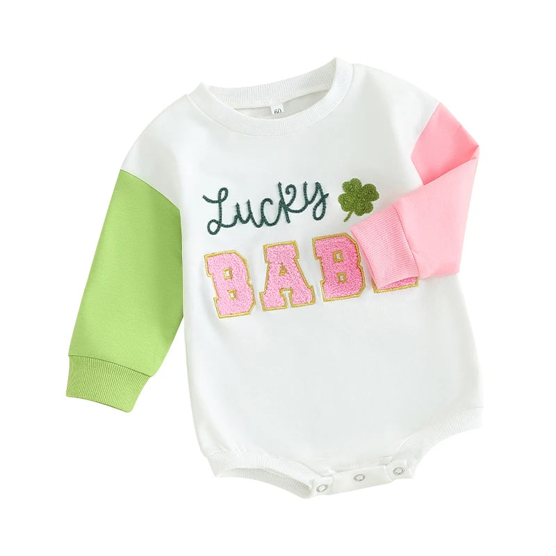 LUCKY BABE Long-Sleeve Onesie