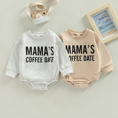 MAMA'S COFFEE DATE Long-Sleeve Onesie