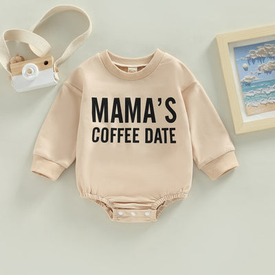 MAMA'S COFFEE DATE Long-Sleeve Onesie