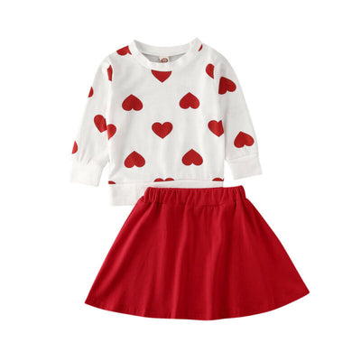 RED HEART Skirt Set