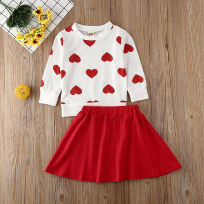 RED HEART Skirt Set