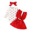 LITTLE HEARTS Corduroy Overall Skirt Outfit
