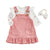 LITTLE HEARTS Corduroy Dress Outfit with Headband