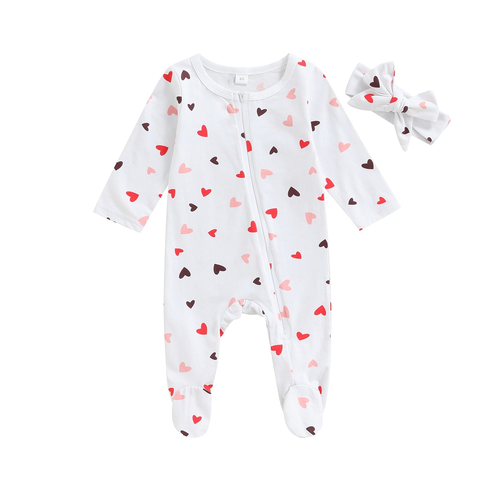 LITTLE LOVE Heart Jumpsuit with Headband