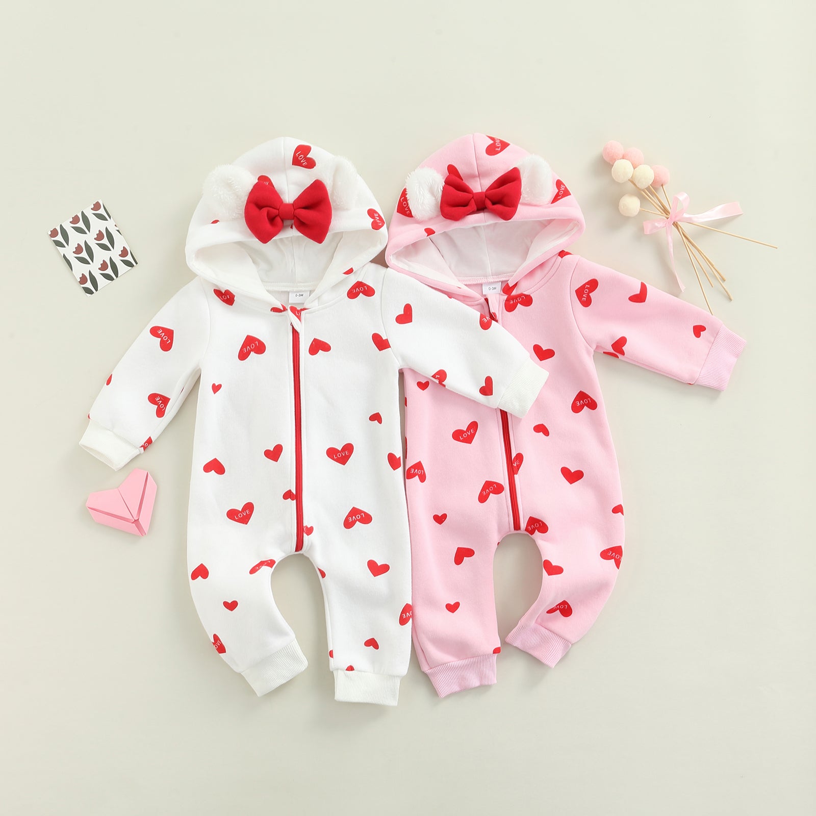 LOVE Bowtie Hoody Jumpsuit