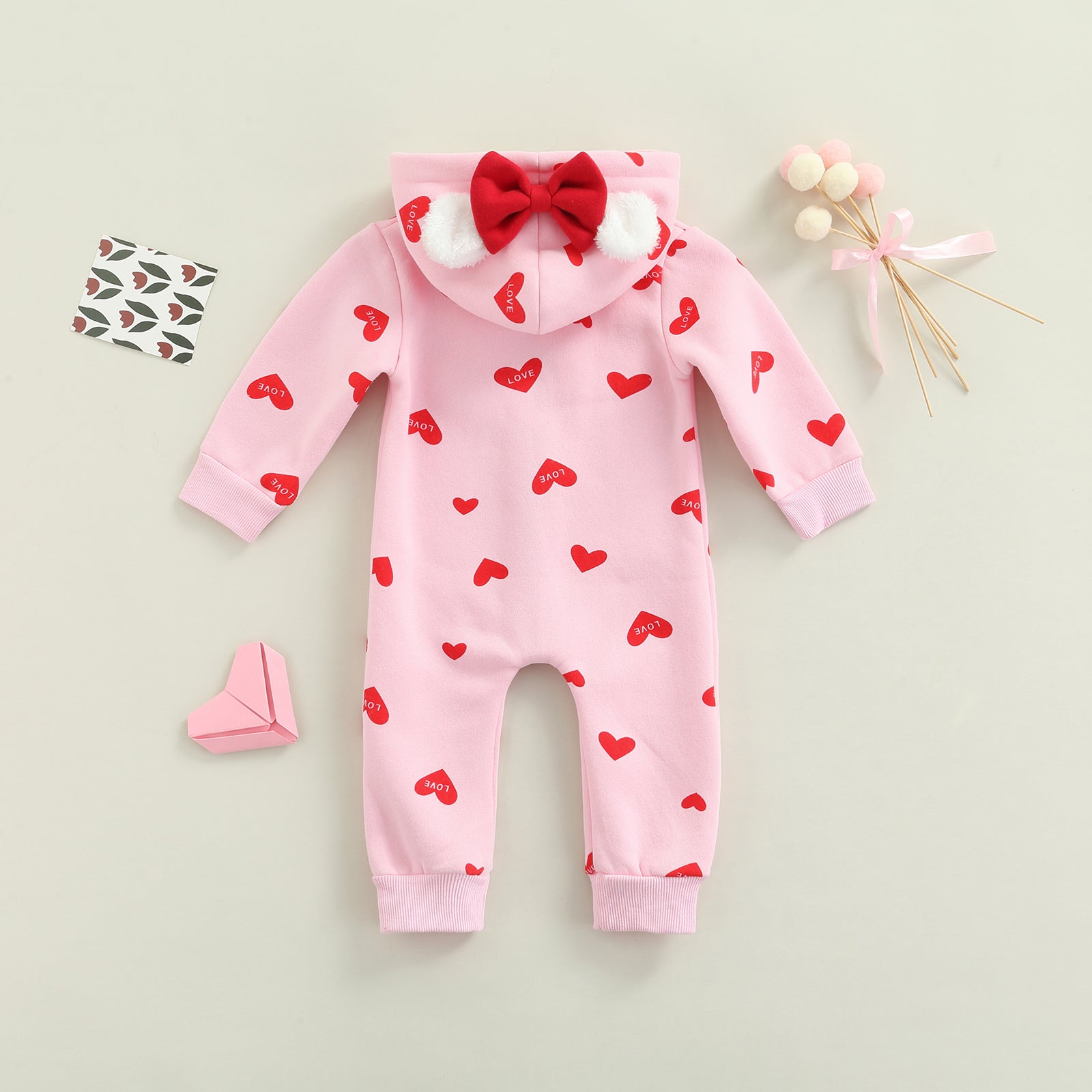 LOVE Bowtie Hoody Jumpsuit