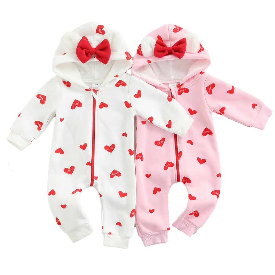 LOVE Bowtie Hoody Jumpsuit