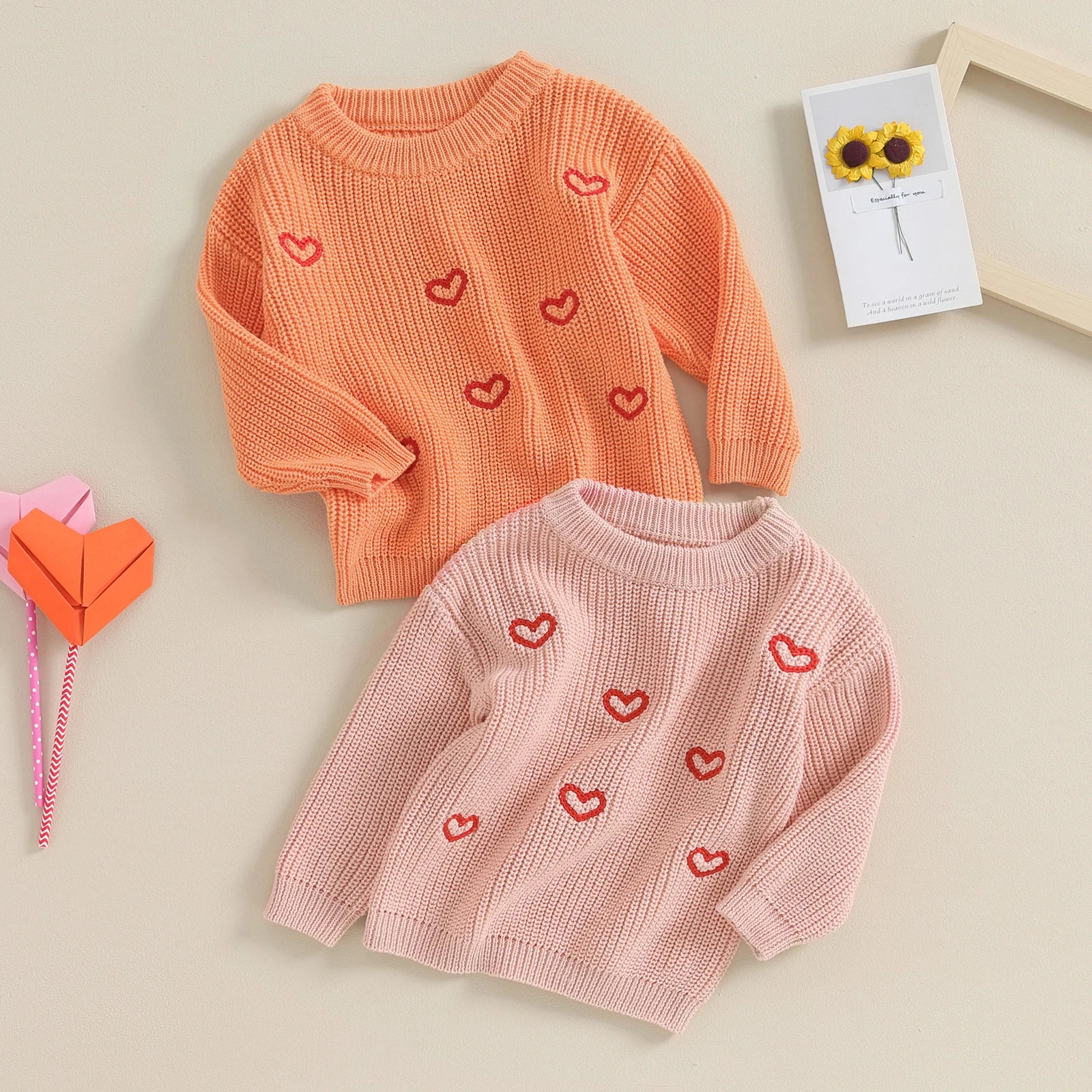 LITTLE HEARTS Knitted Sweater
