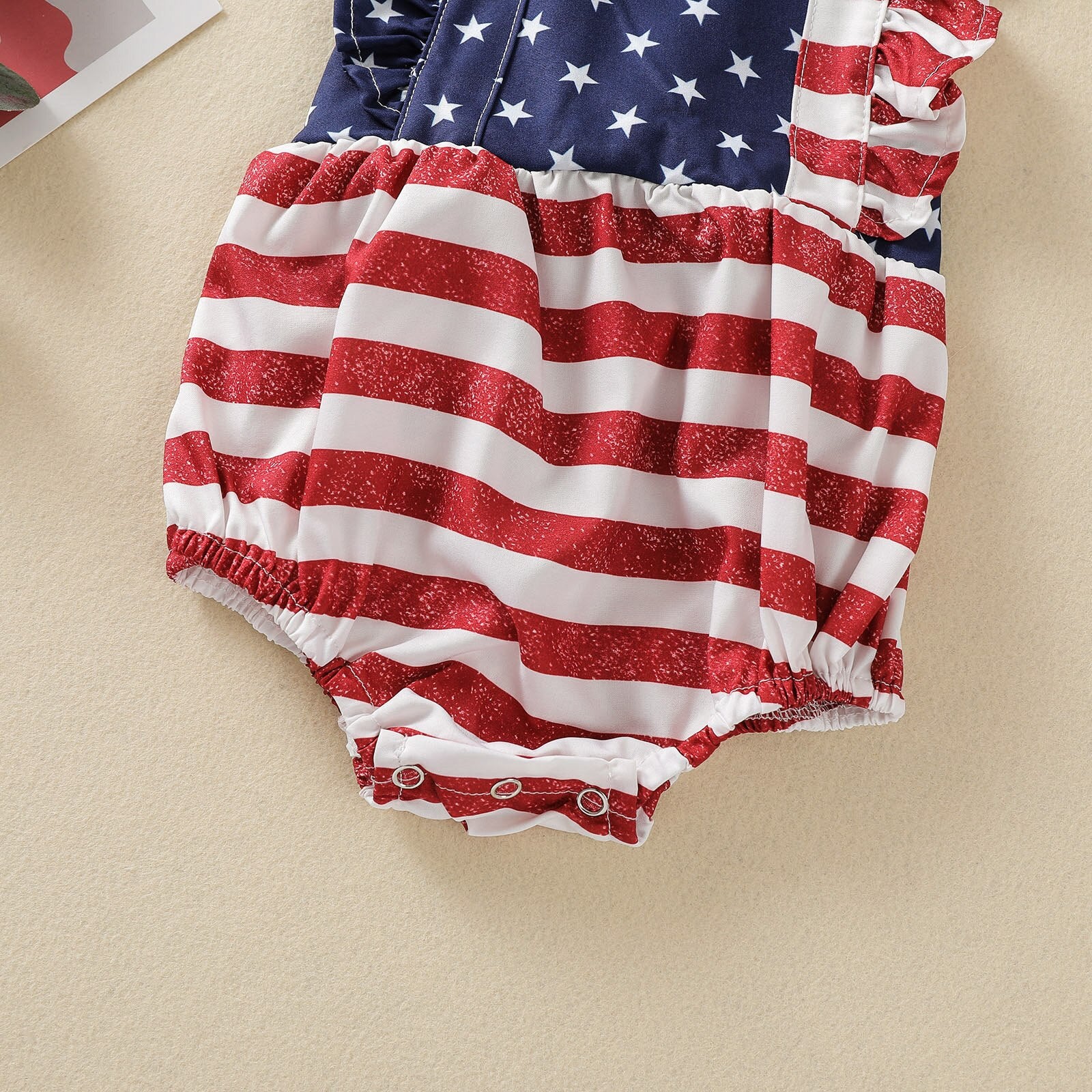 USA Ruffle Romper with Headband