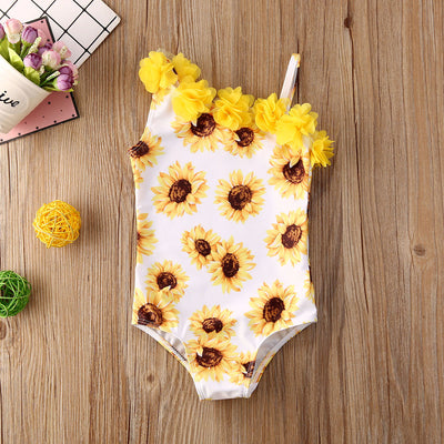 SUNFLOWER Floral Ruffle Swimsuit