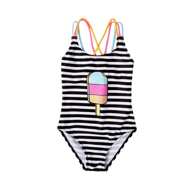 ICE CREAM Striped Swimsuit