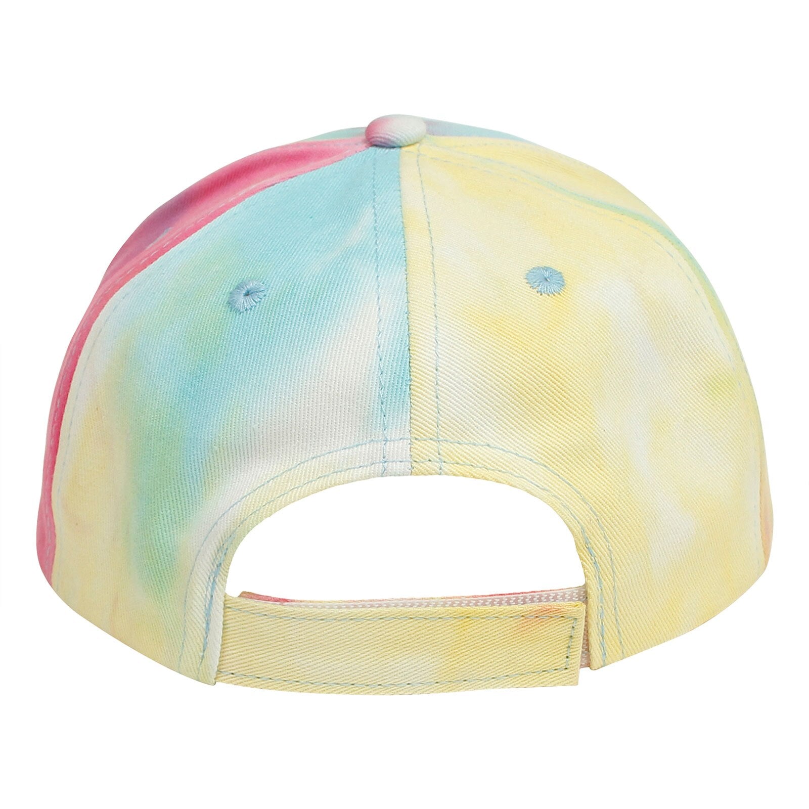 Solid Color Tie-Dye Baseball Cap Children Hat Boys and Girls Outdoor Flat Brim Visor Adjustable Hats Tie-Dye Blue 48 cm 1-2 Years