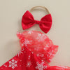 SNOWFLAKE Tulle Romper Dress with Headband