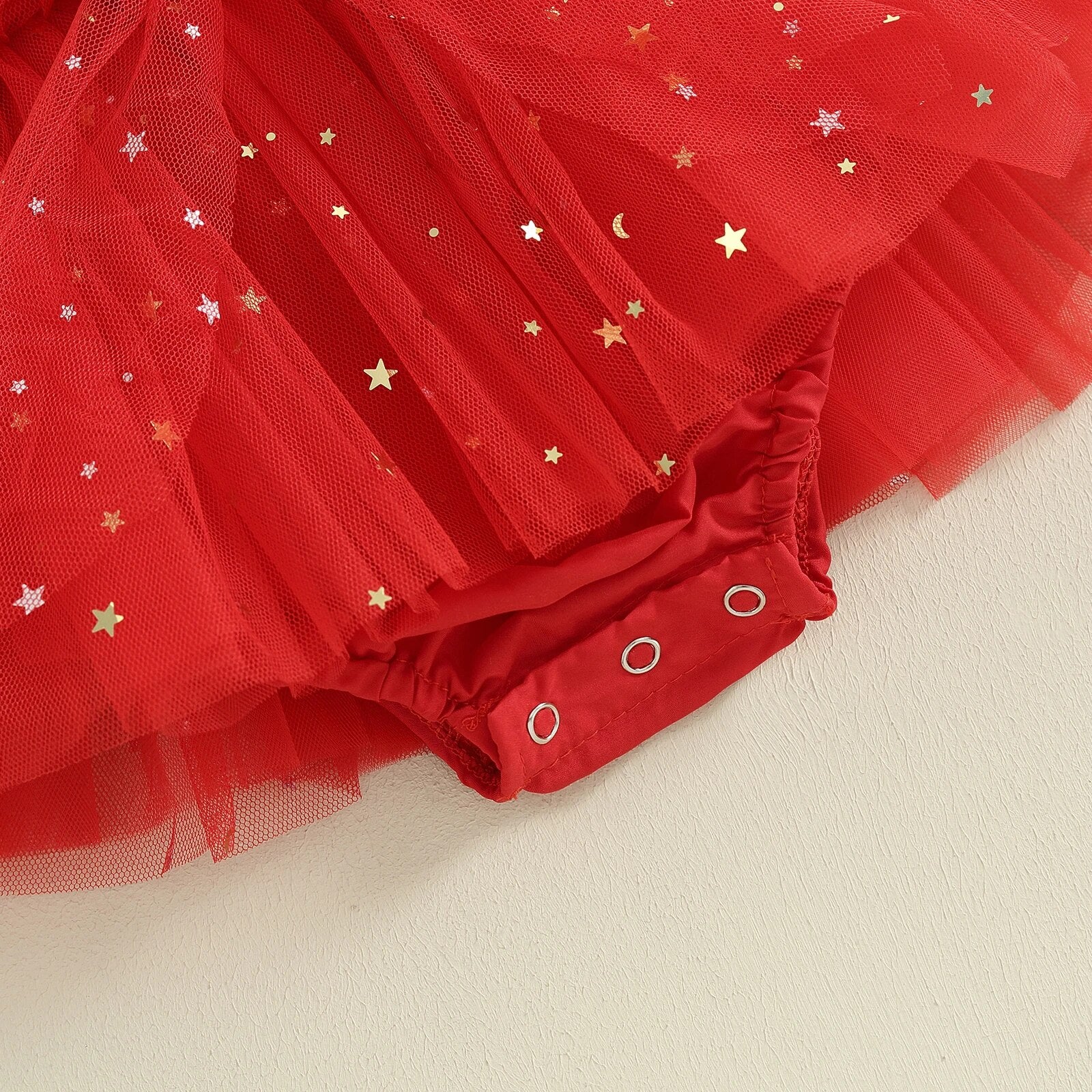 LITTLE STARS Tulle Romper Dress