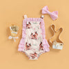 RABBIT Ruffle Romper with Headband