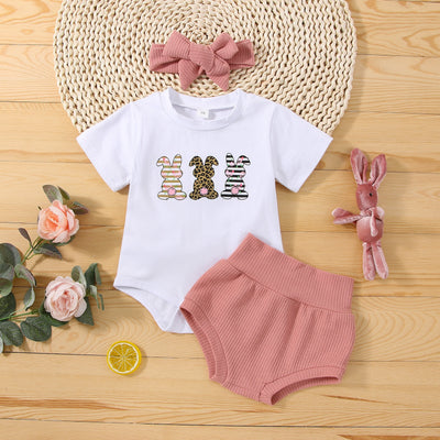 THREE BUNNIES Outfit with Headband