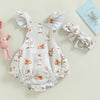 RABBIT Ruffle Romper with Headband