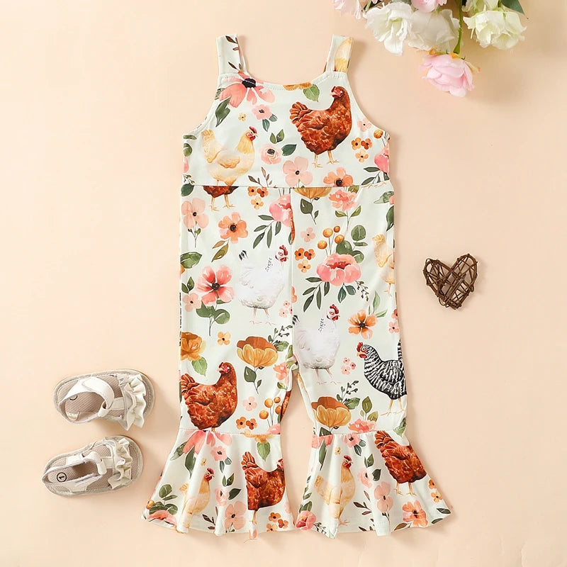 CHICKENS Bellbottom Jumpsuit