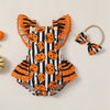PUMPKIN Crochet Ruffle Romper with Headband
