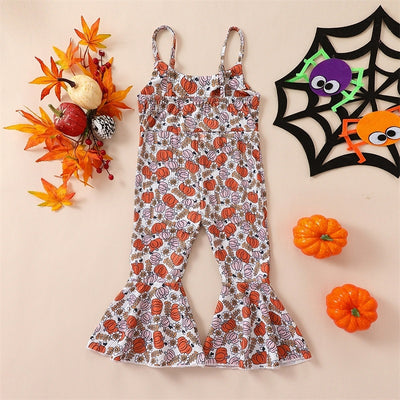 FLORAL PUMPKIN Bellbottom Jumpsuit