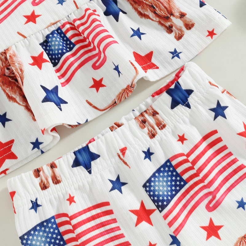 USA Highland Cow Bellbottoms Outfit