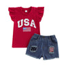 USA Denim Shorts Outfit