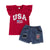 USA Denim Shorts Outfit