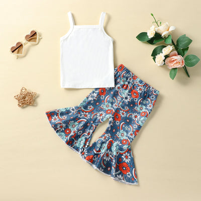 USA Flower Bellbottoms Outfit