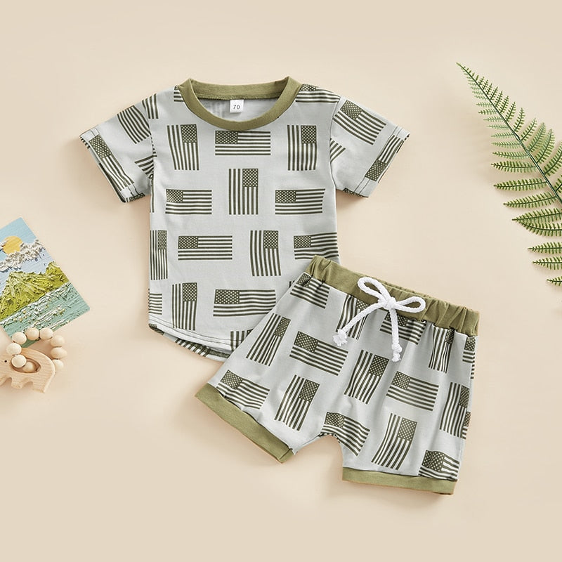 USA FLAG Olive Outfit