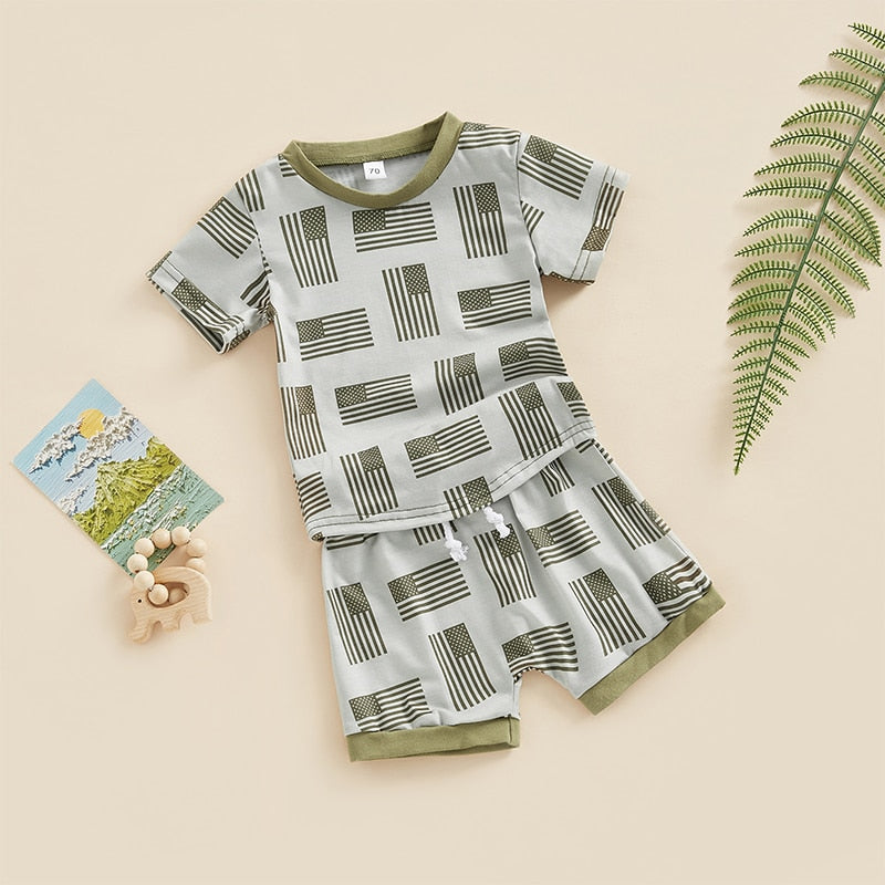 USA FLAG Olive Outfit