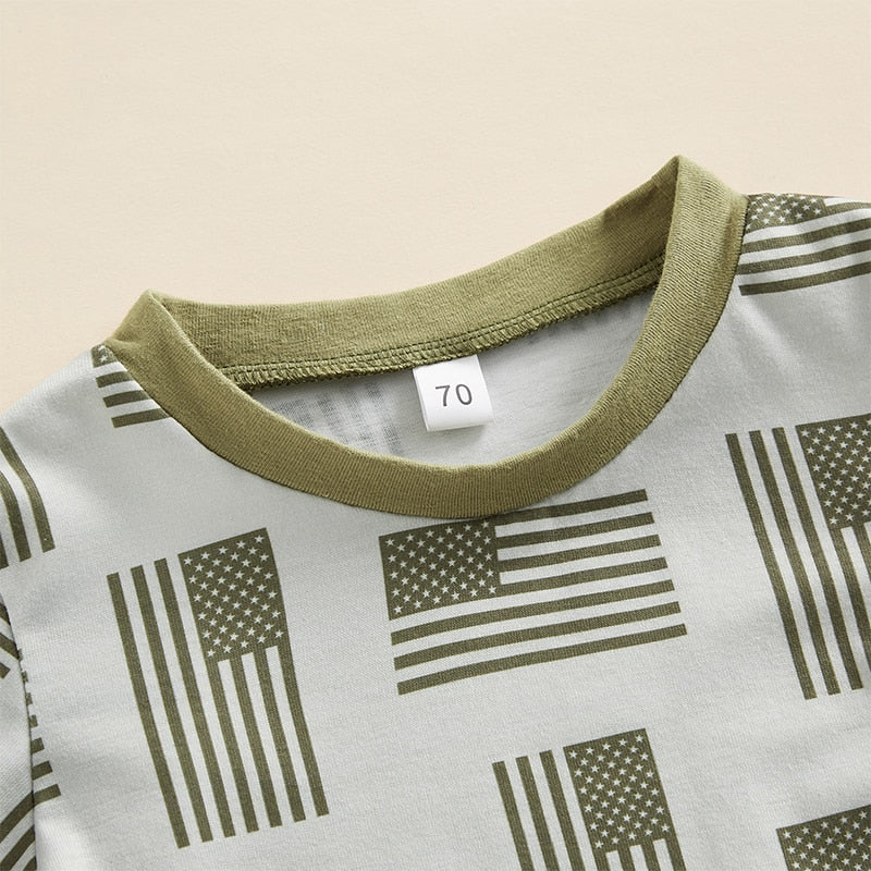 USA FLAG Olive Outfit