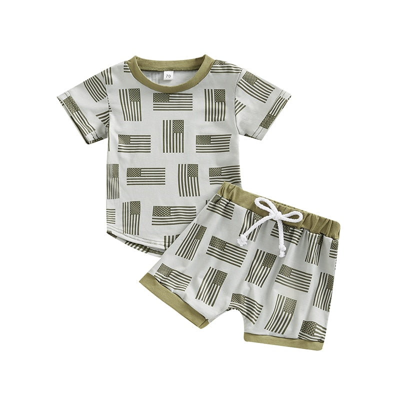 USA FLAG Olive Outfit