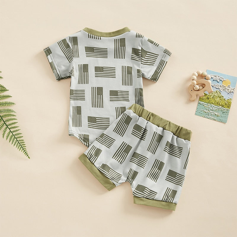 USA FLAG Olive Outfit