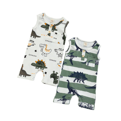 DINOSAUR Ribbed Summer Jumpsuit