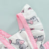 ELEPHANT Ruffle Romper with Headband